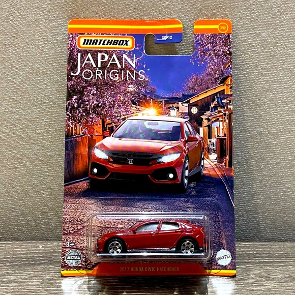 MATCHBOX 2017 Honda Civic Hatchback Red 7/12 Japan Origins Diecast Car - Picture 1 of 3